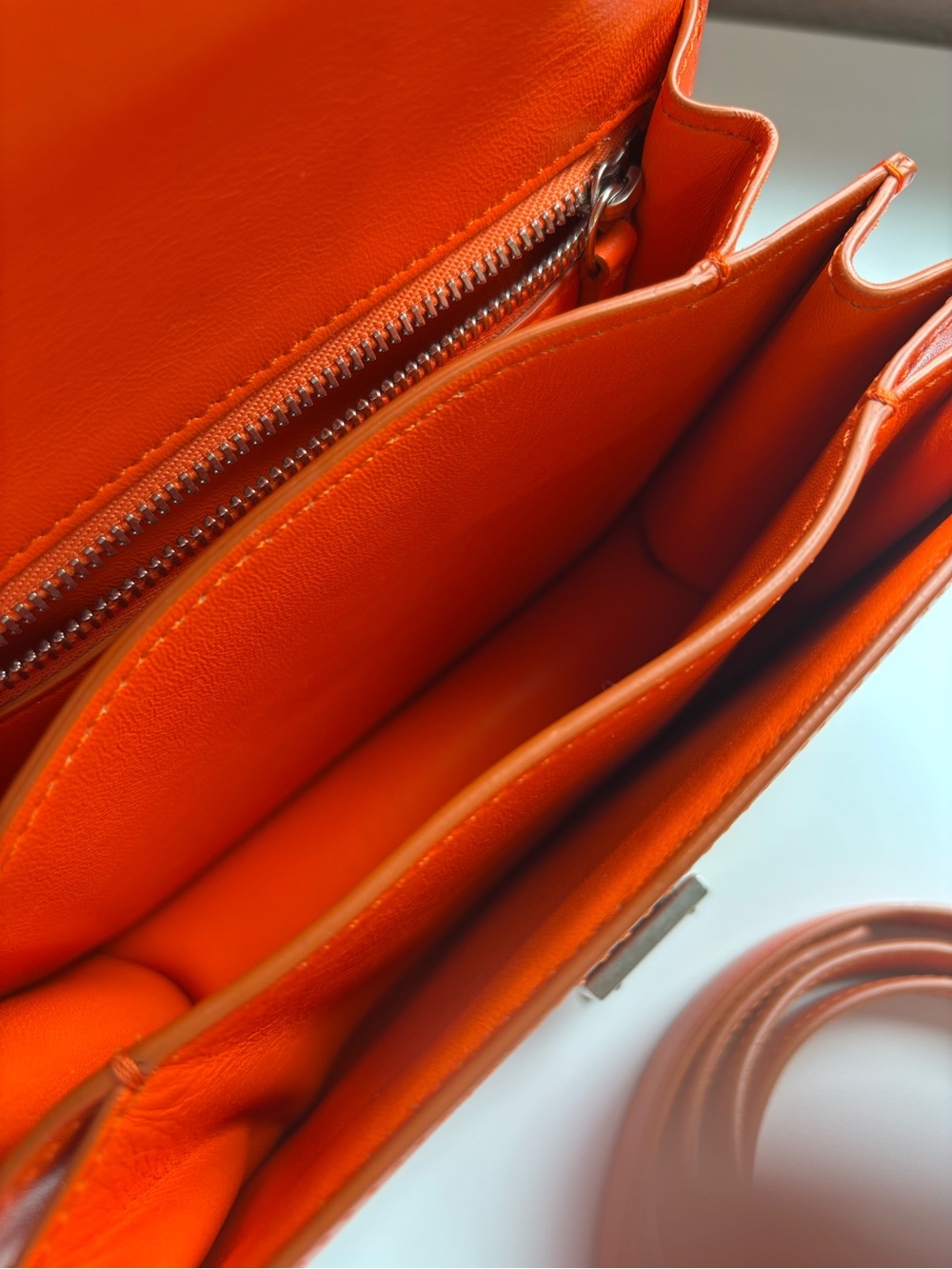 2017 Céline Classic Box Bag Orange crossbody - Picture 11 of 15